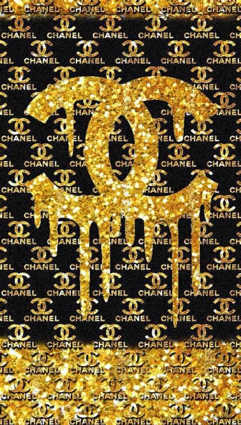 gold chanel wallpaper|Chanel make up wallpaper.